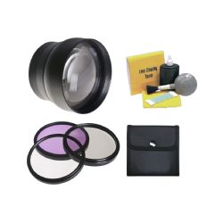 Canon PowerShot G1 X Mark II 2.2x High Definition Super Telephoto Lens + Lens/Filter Adapter + 58m 3 Piece Filter Kit  + Nw Direct 5 Piece Cleaning Kit