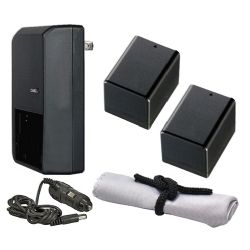 Canon VIXIA HF R72 High Capacity 'Intelligent' Batteries (2 Units) + AC/DC Travel Charger + Nw Direct Microfiber Cleaning Cloth.
