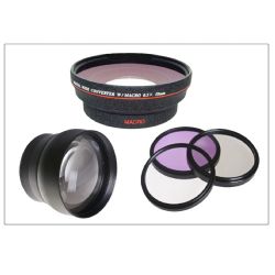 Canon XA10, XA20, XA25 High Definition (HD) Telephoto & Wide Angle Lens Combination