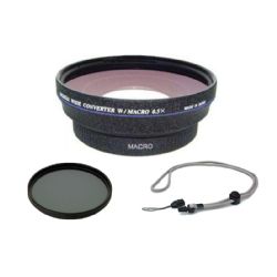 Fujifilm FinePix S9400W (High Definition) 0.5x Wide Angle Lens With Macro + 67mm Circular Polarizing Filter + Lens Adapter + Krusell Multidapt Neck Strap (Black Finish)