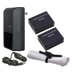 Fujifilm X-T1 'Intelligent' Batteries (2 Units) + AC/DC Travel Charger + Microfiber Cleaning Cloth.