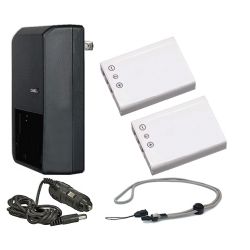 Fujifilm X70 High Capacity Batteries (2 Units) + AC/DC Travel Charger + Krusell Multidapt Neck Strap (Black Finish)