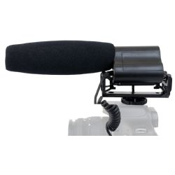 High Sensitivity Microphone (Stereo/Shotgun) With Windscreen & Dead Cat Wind Muff For Sony HXR-NX100