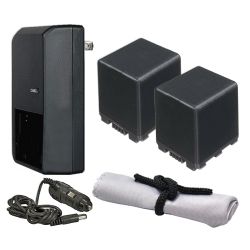 Panasonic HC-X900M High Capacity Intelligent Batteries (2 Units) + AC/DC Travel Charger + Nw Direct Microfiber Cleaning Cloth.