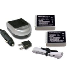 Casio Exilim Pro EX-F1 High Capacity Batteries (2 Units) + AC/DC Travel Charger + Nw Direct Microfiber Cleaning Cloth.