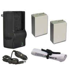 Canon PowerShot G16 High Capacity Batteries (2 Units) + AC/DC Travel Charger + Krusell Multidapt Neck Strap (Black Finish)