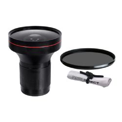 Canon XL-H1A 0.21x High Grade Fish-Eye Lens (72mm) + Circular Polarizing Filter + Nw Direct Micro Fiber Cleaning Cloth