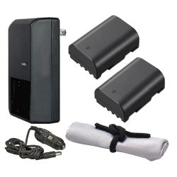 Panasonic Lumix DMC-GH3 'Intelligent' Batteries (2 Units) + AC/DC Travel Charger + Nw Direct Microfiber Cleaning Cloth.