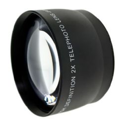 Optics 2.0x High Definition Telephoto Conversion Lens for Canon Powershot S5 IS (Includes Lens Adapter)