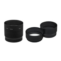 Canon Powershot G12 Filter Adapter (Alternative For Canon FA-DC58B, Part# 4721B001) + High Grade Multi-Coated, Multi-Threaded 3 Piece Lens Filter Kit (58mm) Made By Optics