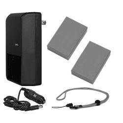 Olympus E-PL7 High Capacity 'Intelligent' Batteries (2 Units) + AC/DC Travel Charger + Microfiber Cleaning Cloth.