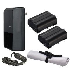 Pentax K-S2 'Intelligent' Batteries (2 Units) + AC/DC Travel Charger + Nw Direct Microfiber Cleaning Cloth.