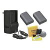 Canon High Capacity Lithium Ion Replacement for Canon BP-315 - 2 Batteries (1800Mah) + AC/DC Rapid Travel Charger + Nw Direct 5 Piece Cleaning Kit