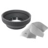 Leica D-LUX 6 Pro Digital Lens Hood (Collapsible Design) (37mm) + Lens Hood Ring Adapter + Nw Direct Microfiber Cleaning Cloth.