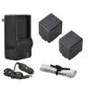 Panasonic HDC-HS700K High Capacity Intelligent Batteries (2 Units) + AC/DC Travel Charger + Nw Direct Microfiber Cleaning Cloth.