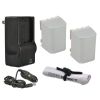 Canon VIXIA HV40 High Capacity Batteries (2 Units) + AC/DC Travel Charger + Nw Direct Microfiber Cleaning Cloth.