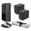 Panasonic HC-V700M High Capacity Intelligent Batteries (2 Units) + AC/DC Travel Charger + Nw Direct Microfiber Cleaning Cloth.
