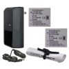 Canon PowerShot SD1000 IS High Capacity Batteries (2 Units) + AC/DC Travel Charger + Nw Direct Microfiber Cleaning Cloth.