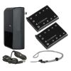 Nikon S4000 High Capacity Batteries (2 Units) + AC/DC Travel Charger + Krusell Multidapt Neck Strap (Black Finish)