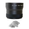 0.21x-0.22x High Grade Fish-Eye Lens (Wider Alternative To Raynox MX-3000PRO (58mm)) + Nw Direct Micro Fiber Cleaning Cloth