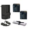 Panasonic Lumix DMC-GF6 'Intelligent' Batteries (2 Units) + AC/DC Travel Charger + Nw Direct Microfiber Cleaning Cloth.