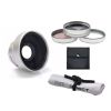 Sanyo Xacti VPC-FH1A High Definition 0.45x Wide Angle Lens w/Macro (37mm) + 3 Piece Lens Filter Kit (37mm) + Nw Direct Microfiber Cleaning Cloth