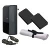 Canon EOS-M High Capacity 'Intelligent' Batteries (2 Units) + AC/DC Travel Charger + Nw Direct Microfiber Cleaning Cloth.