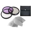 High Grade Multi-Coated, Multi-Threaded, 3 Piece Lens Filter Kit (55mm) + Nw Direct Microfiber Cleaning Cloth. (Alternative For Hoya GIK55GB)