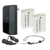 Nikon 1 J4 'Intelligent' Batteries (2 Units) + AC/DC Travel Charger + Nw Direct Microfiber Cleaning Cloth.