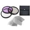 Olympus M.ZUIKO Digital 17mm f/1.8 High Grade Multi-Coated, Multi-Threaded, 3 Piece Lens Filter Kit (46mm) Made By Optics + Nw Direct Microfiber Cleaning Cloth.