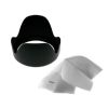 Panasonic HC-V750 Pro Digital Lens Hood (Flower Design) (58mm) + Stepping Ring 49-58mm + Nw Direct Microfiber Cleaning Cloth.