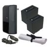 Panasonic HC-X1000 'Intelligent' Batteries (2 Units) + AC/DC Travel Charger + Microfiber Cloth