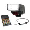 Sony Cyber-shot DSC-RX100 II Bounce & Swivel Flash (TTL) + High Powered AC Rapid Charger With Batteries + Multi-Interface Adapter + Lanyard Strap